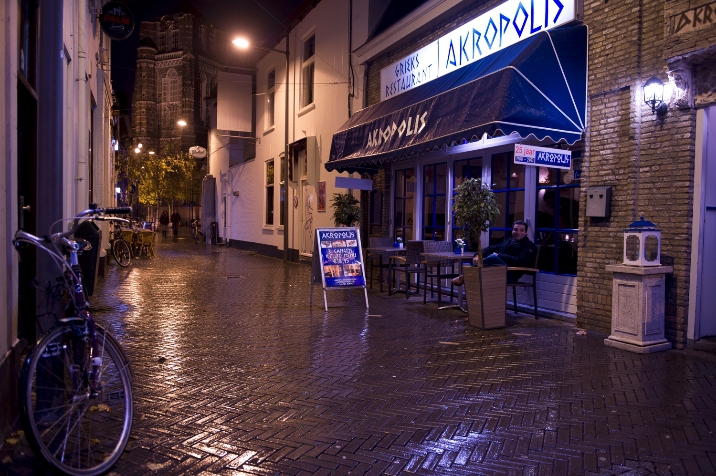 Nachtfotografie in Oosterhout in de regen
